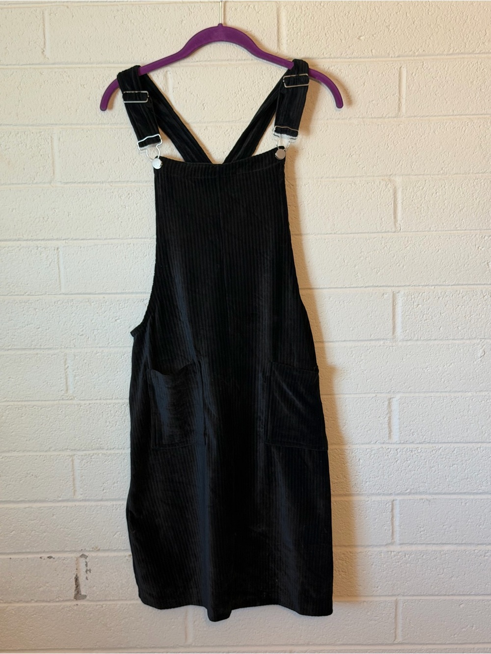 Pilgrim Black Corduroy Pinafore Dress